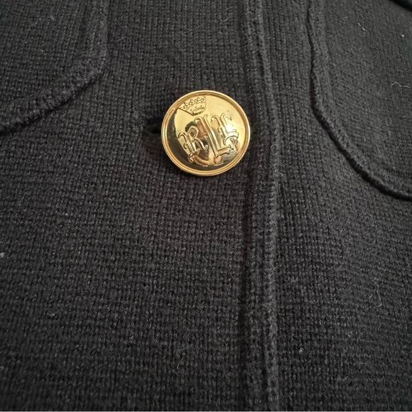 Lauren Ralph Lauren Black Jacket with Gold Accents, P/M - Picture 7 of 13